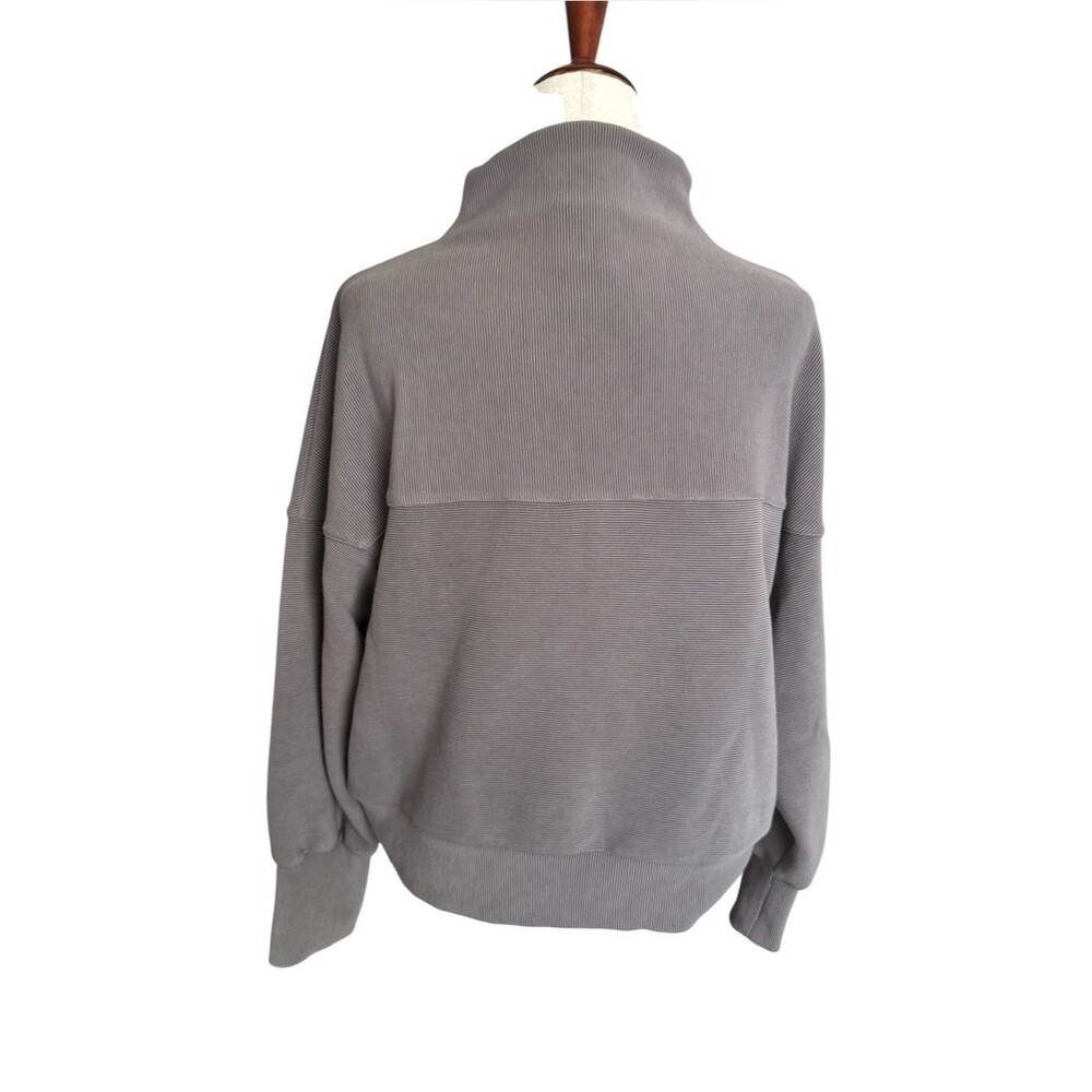 Varley Acadia Half-Zip Ribbed Pullover in Slate Gray - Picture 3 of 5